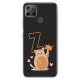 Senada Realme C21Y C25Y ile Uyumlu Kılıf Resimli Desenli Silikon Kedili Z Harfi