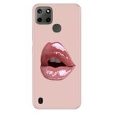 Senada Realme C21Y C25Y ile Uyumlu Kılıf Resimli Desenli Silikon Lipstick