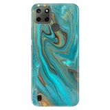 Senada Realme C21Y C25Y ile Uyumlu Kılıf Resimli Desenli Silikon Liquid Mermer