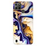 Senada Realme C21Y C25Y ile Uyumlu Kılıf Resimli Desenli Silikon Lounge Mermer