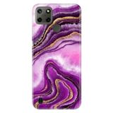 Senada Realme C21Y C25Y ile Uyumlu Kılıf Resimli Desenli Silikon Pembe Ametist