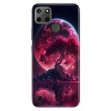 Senada Realme C21Y C25Y ile Uyumlu Kılıf Resimli Desenli Silikon Red World