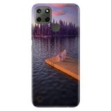 Senada Realme C21Y C25Y ile Uyumlu Kılıf Resimli Desenli Silikon Romantik Rıhtım