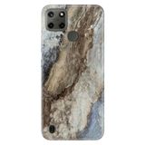 Senada Realme C21Y C25Y ile Uyumlu Kılıf Resimli Desenli Silikon Safari Mermer