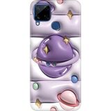 Senada Realme C21Y - C25Y Kılıf Desenli Baskılı Tpu Rubber Kapak 3D Space - 001-Renkli