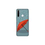 Senada Realme C3 5İ 6İ İle Uyumlu Kılıf Silikon Desenli Tam Koruma Resimli Kapak Kırmızı Şemsiye