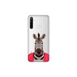 Senada Realme C3 5İ 6İ İle Uyumlu Kılıf Silikon Desenli Tam Koruma Resimli Kapak Şirin Zebra