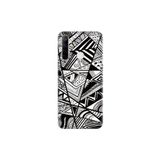 Senada Realme C3 5İ 6İ İle Uyumlu Kılıf Silikon Desenli Tam Koruma Resimli Kapak Siyah/Beyaz