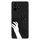 Senada Realme C53 İle Uyumlu Kılıf Silikon Desenli Tam Koruma Resimli Kapak Sanat Kedi