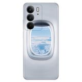 Senada Realme C75 (Rmx3941) İle Uyumlu Kılıf Dekoratif Silikon Baskılı Kapak Uçak Pencere