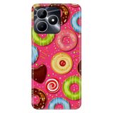 Senada Realme Note 50 4G İle Uyumlu Kılıf Desenli Baskılı Silikon Donut