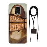 Senada Redmi Note Oneplus 9 Pro ile Uyumlu Kılıf 100dolar Desenli Silikon İpli Boyun Askı Aparatı
