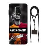 Senada Redmi Note Oneplus 9 Pro ile Uyumlu Kılıf Aşkın Olayım Desenli Silikon İpli Boyun Askı Aparatı