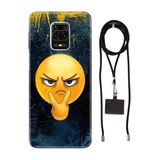 Senada Redmi Note Oneplus 9 Pro ile Uyumlu Kılıf Emojixx Desenli Silikon İpli Boyun Askı Aparatı