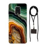 Senada Redmi Note Oneplus 9 Pro ile Uyumlu Kılıf Holly Ametist Desenli Silikon İpli Boyun Askı Aparatı