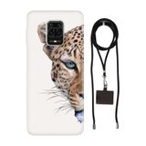 Senada Redmi Note Oneplus 9 Pro ile Uyumlu Kılıf Kaplan Desenli Silikon İpli Boyun Askı Aparatı