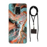 Senada Redmi Note Oneplus 9 Pro ile Uyumlu Kılıf Karma Ametist Desenli Silikon İpli Boyun Askı Aparatı