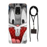 Senada Redmi Note Oneplus 9 Pro ile Uyumlu Kılıf LVV Bugs Resimli Kapak Boyun İpi Telefon Askısı
