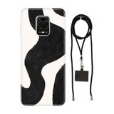 Senada Redmi Note Oneplus 9 Pro ile Uyumlu Kılıf Slalom Desenli Silikon İpli Boyun Askı Aparatı