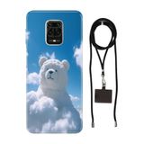 Senada Redmi Note Oneplus 9 Pro ile Uyumlu Kılıf Teddy Cloud Desenli Silikon İpli Boyun Askı Aparatı
