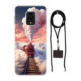 Senada Redmi Note Oneplus 9 Pro ile Uyumlu Kılıf Tren Desenli Silikon İpli Boyun Askı Aparatı