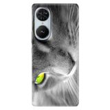 Senada Reeder S19 Max Pro S Edge İle Uyumlu Kılıf Silikon Desenli Kapak Sarı Göz Kedi