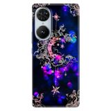 Senada Reeder S19 Max Pro S Edge İle Uyumlu Kılıf Telefon İle Uyumlu Kılıfı Baskılı Ayyıldız Neon Mandala