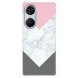 Senada Reeder S19 Max Pro S Edge İle Uyumlu Kılıf Telefon İle Uyumlu Kılıfı Baskılı Beyaz Gri Mermer