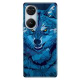 Senada Reeder S19 Max Pro S Edge İle Uyumlu Kılıf Telefon İle Uyumlu Kılıfı Baskılı Mavi Çizim Kurt