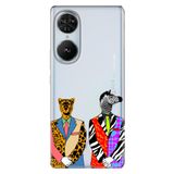 Senada Reeder S19 Max Pro S Edge İle Uyumlu Kılıf Telefon İle Uyumlu Kılıfı Baskılı Zebra Kaplan Retro