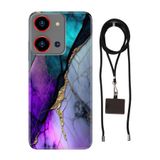 Senada Reeder S19 Max Pro S Zoom ile Uyumlu Kılıf Altın Tozu Silikon İpli Boyun Askı Aparatı
