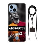 Senada Reeder S23 Pro Max ile Uyumlu Kılıf Aşkın Olayım Silikon İpli Boyun Askı Aparatı