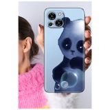 Senada Reeder S23 Pro Max ile Uyumlu Kılıf Reeder S23 Pro Max Şeffaf Silikon Baskılı Cartoon Panda