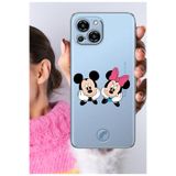 Senada Reeder S23 Pro Max ile Uyumlu Kılıf Reeder S23 Pro Max Şeffaf Silikon Baskılı Motifli Minnie05Mickey