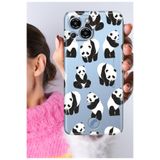 Senada Reeder S23 Pro Max ile Uyumlu Kılıf Reeder S23 Pro Max Şeffaf Silikon Baskılı Small Pandas