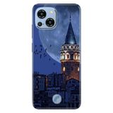 Senada Reeder S23 Pro Max ile Uyumlu Kılıf Resimli Desenli Silikon Galata Moon