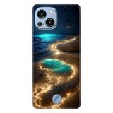 Senada Reeder S23 Pro Max ile Uyumlu Kılıf Resimli Desenli Silikon Golden Beach