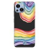 Senada Reeder S23 Pro Max ile Uyumlu Kılıf Resimli Desenli Silikon Rainbow Ametist