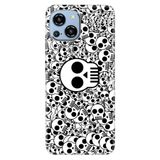 Senada Reeder S23 Pro Max İle Uyumlu Kılıf Silikon Desenli Resimli Kapak Skull White