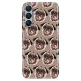 Senada Samsung A17 İle Uyumlu Kılıf Galaxy A17 Dekoratif Silikon Baskılı Kapak Pug Pug Köpek