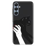 Senada Samsung A17 İle Uyumlu Kılıf Galaxy A17 Dekoratif Silikon Baskılı Kapak Sanat Kedi