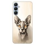 Senada Samsung A17 İle Uyumlu Kılıf Galaxy A17 Dekoratif Silikon Baskılı Kapak Sfenks Kedi