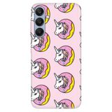 Senada Samsung A17 İle Uyumlu Kılıf Galaxy A17 Dekoratif Silikon Baskılı Kapak Unicorn Donut