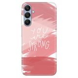 Senada Samsung A17 İle Uyumlu Kılıf Galaxy A17 Dekoratif Silikon Baskılı Kapak You Are Strong