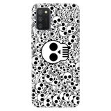 Senada Samsung Galaxy A02S İle Uyumlu Kılıf Desenli Baskılı Silikon Skull White