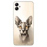 Senada Samsung Galaxy A04E İle Uyumlu Kılıf Silikon Desenli Resimli Kapak Sfenks Kedi