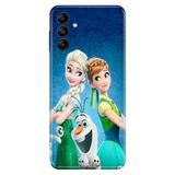 Senada Samsung Galaxy A04s ile Uyumlu Kılıf Resimli Desenli Silikon ElsaAnnaOlaf