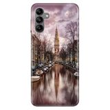 Senada Samsung Galaxy A04S İle Uyumlu Kılıf Silikon Desenli Resimli Kapak Amsterdam