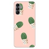 Senada Samsung Galaxy A04S İle Uyumlu Kılıf Silikon Desenli Resimli Kapak Cactus