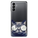 Senada Samsung Galaxy A04S İle Uyumlu Kılıf Silikon Desenli Resimli Kapak Cix Kedi